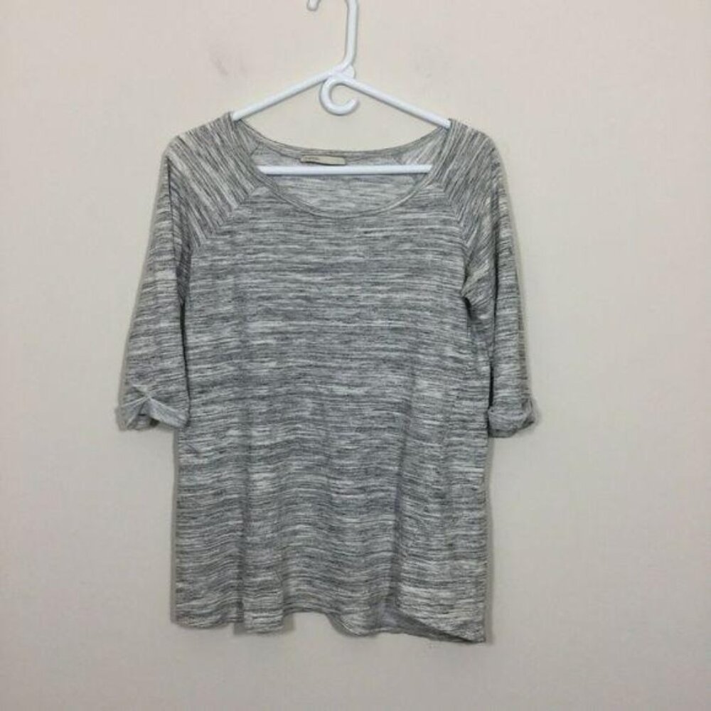 Cherish‎ Size S Gary White 3/4 Rolled Sleeves Top Shirt Blouse